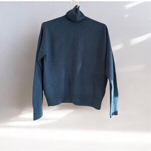 Zara Dark Teal Turtleneck Wool Sweater Size M